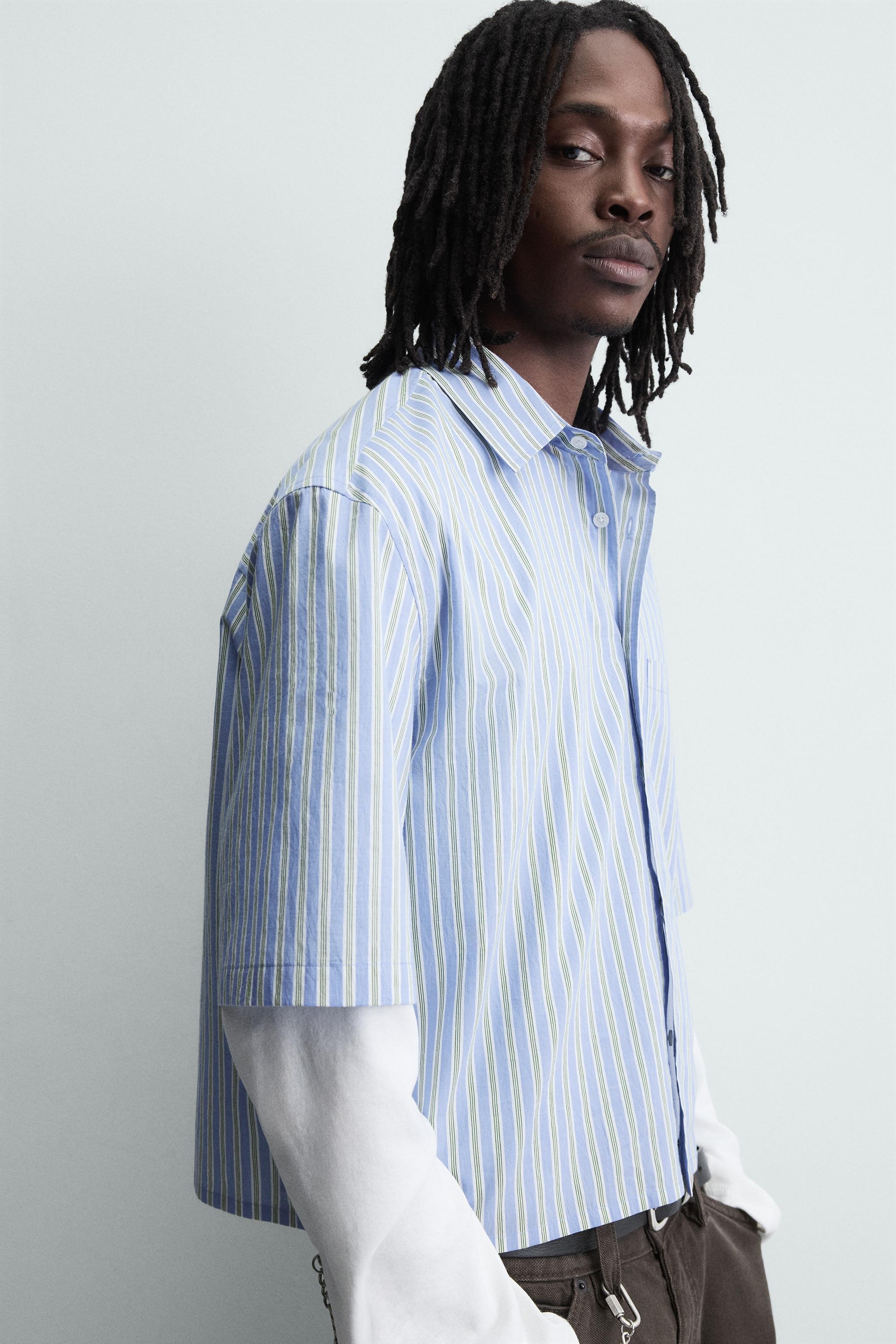 CONTRAST STRIPED SHIRT